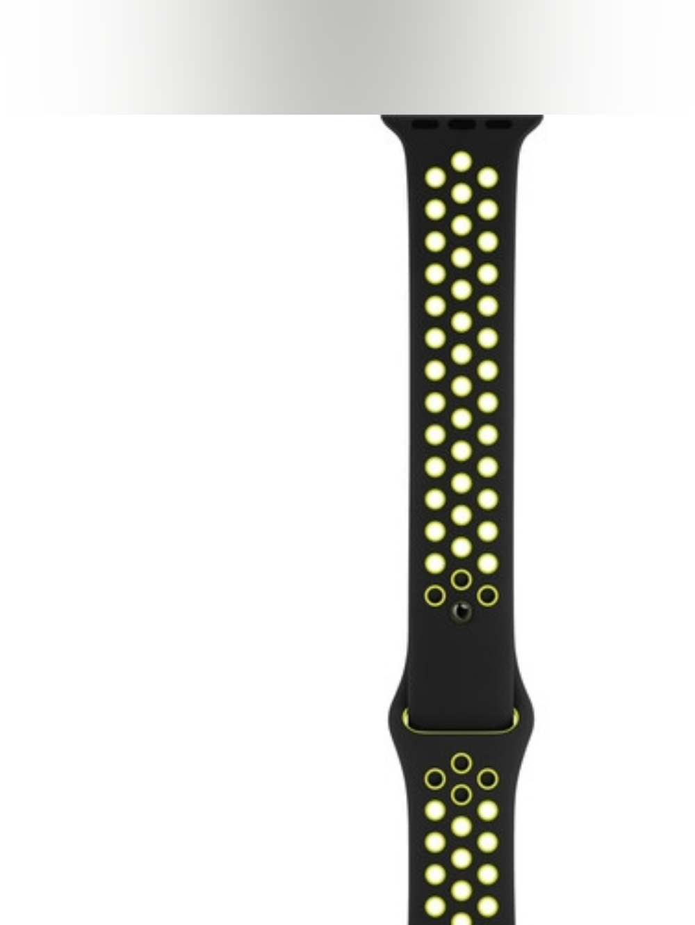 Black and Neon Yellow Sport Silicone Watch Band - Compatible Wearable